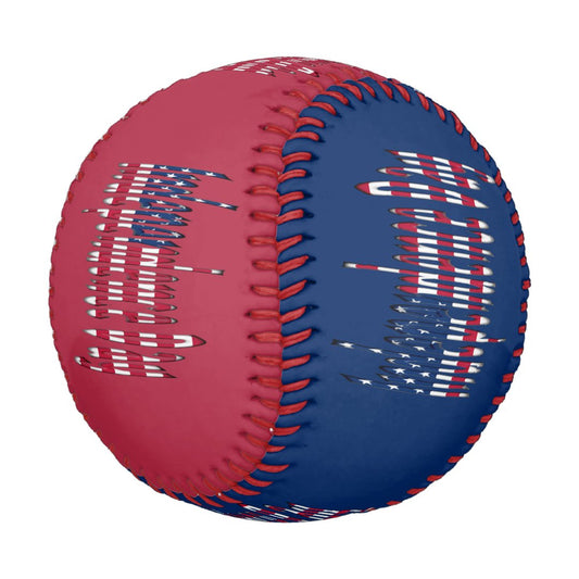 Independence Day Stars and Stripes Typography USA Baseball