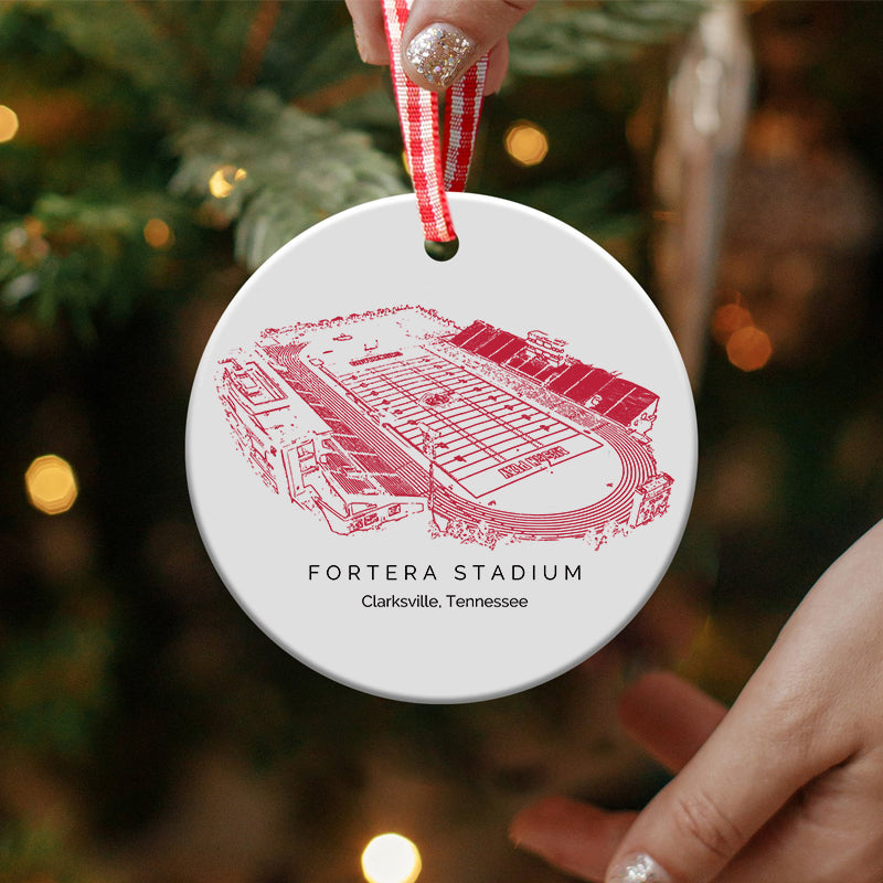Fortera Stadium - Austin Peay Governors football,College Football Ceramic Christmas Ornament