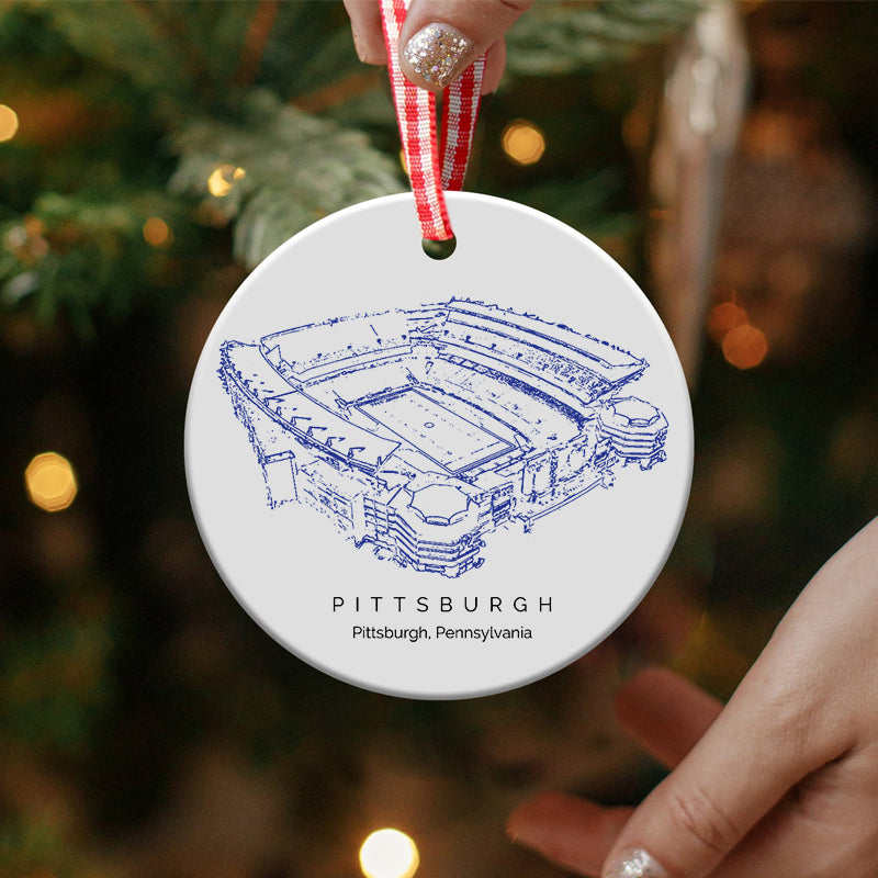 Acrisure Stadium - Pittsburgh Panthers football,College Football Ceramic Christmas Ornament