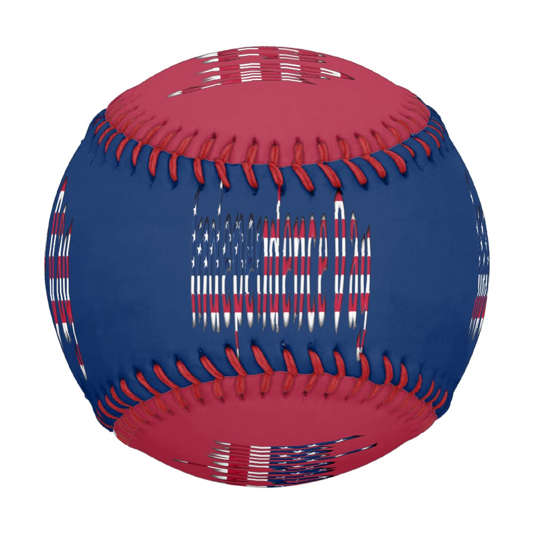 Independence Day Stars and Stripes Typography USA Baseball