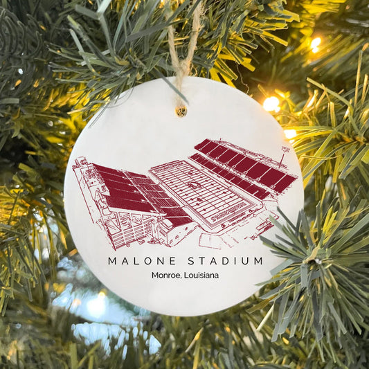 Malone Stadium - Louisiana–Monroe Warhawks football,College Football Ceramic Christmas Ornament