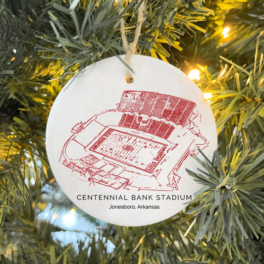Centennial Bank Stadium - Arkansas State Red Wolves football,College Football Ceramic Christmas Ornament