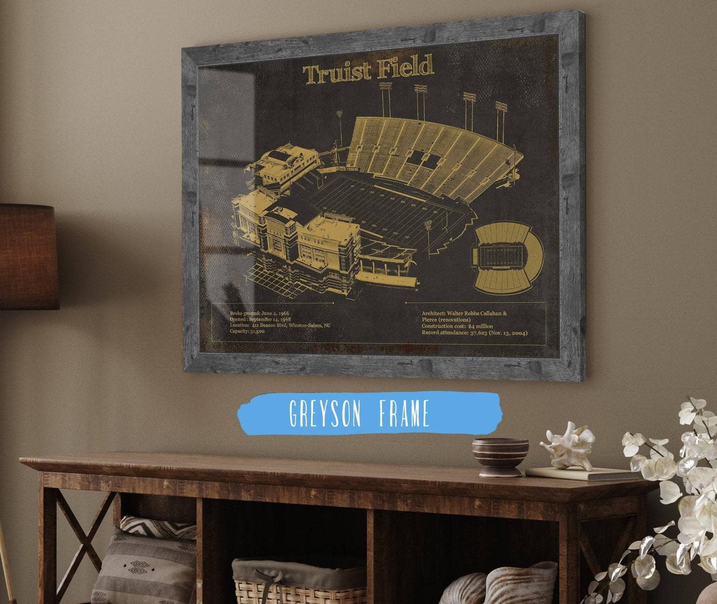 Wake Forest Football Art - Truist Field Vintage Wall Art