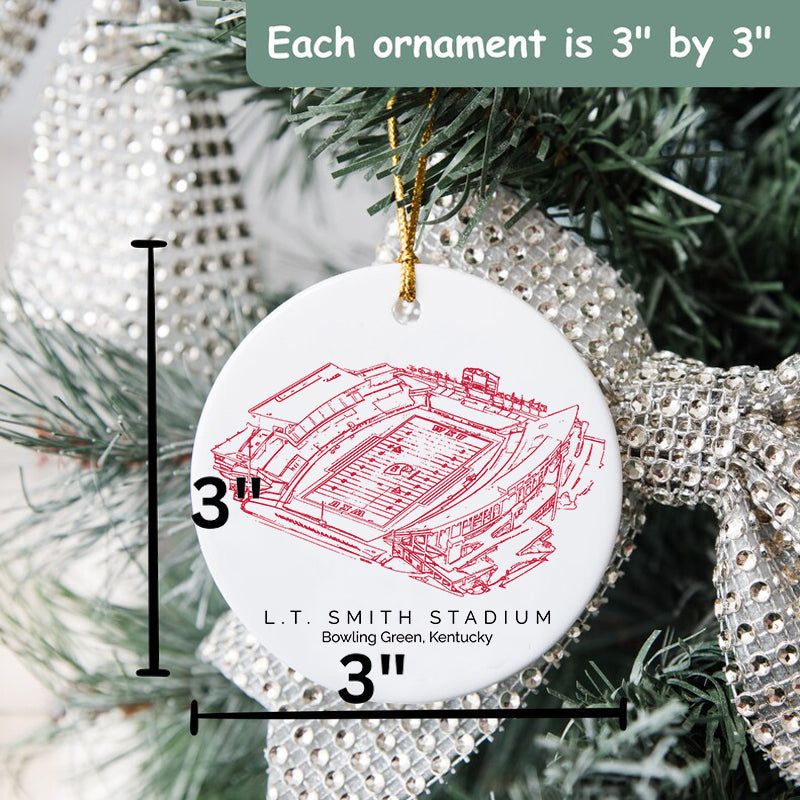 L. T. Smith Stadium - Western Kentucky Hilltoppers football,College Football Ceramic Christmas Ornament