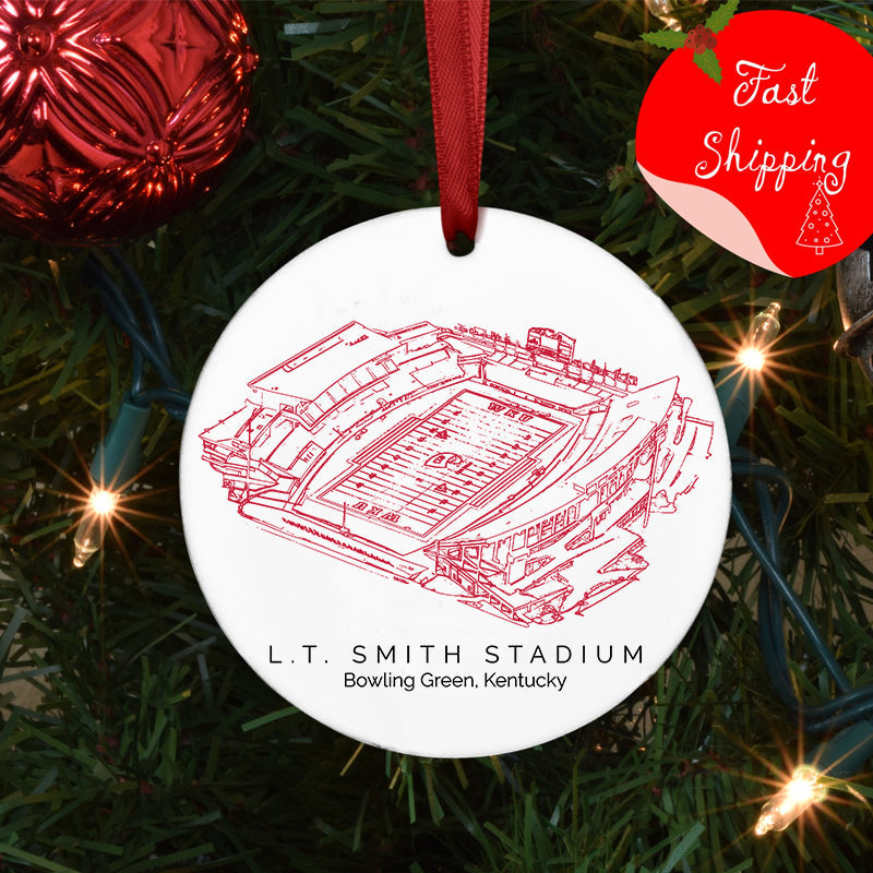 L. T. Smith Stadium - Western Kentucky Hilltoppers football,College Football Ceramic Christmas Ornament