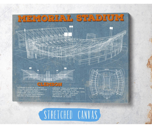 Vintage Clemson Tigers - Memorial Stadium Football Print