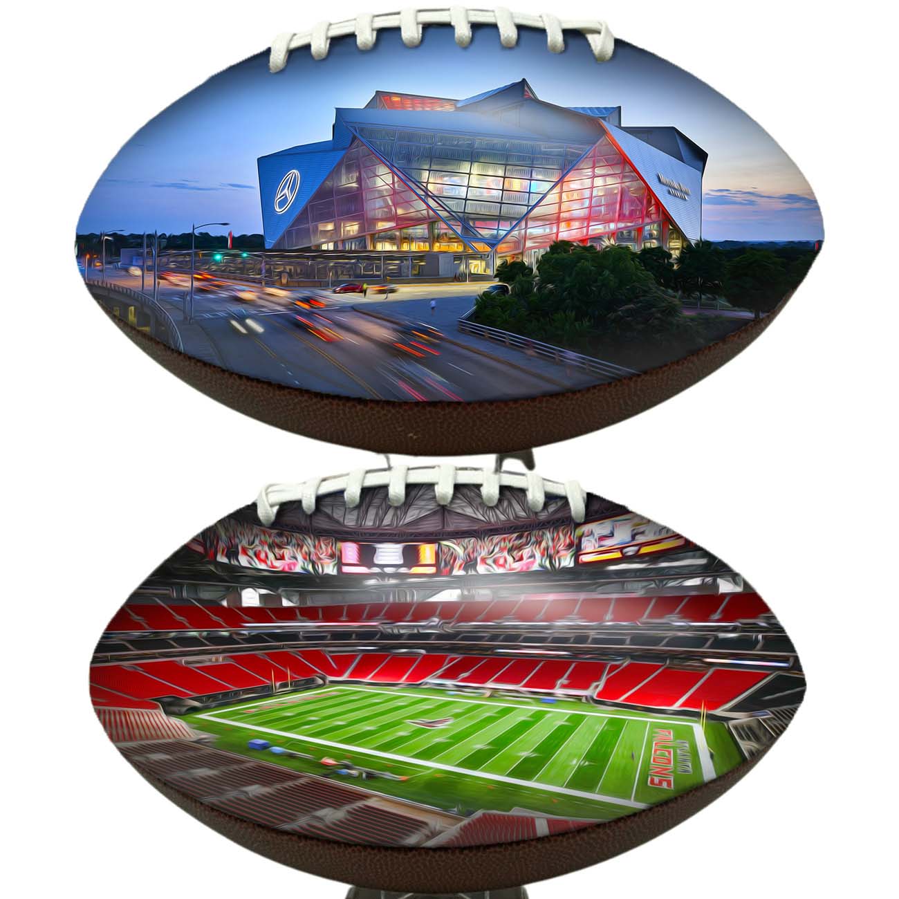 Mercedes-Benz Stadium Football Digital Painting Series