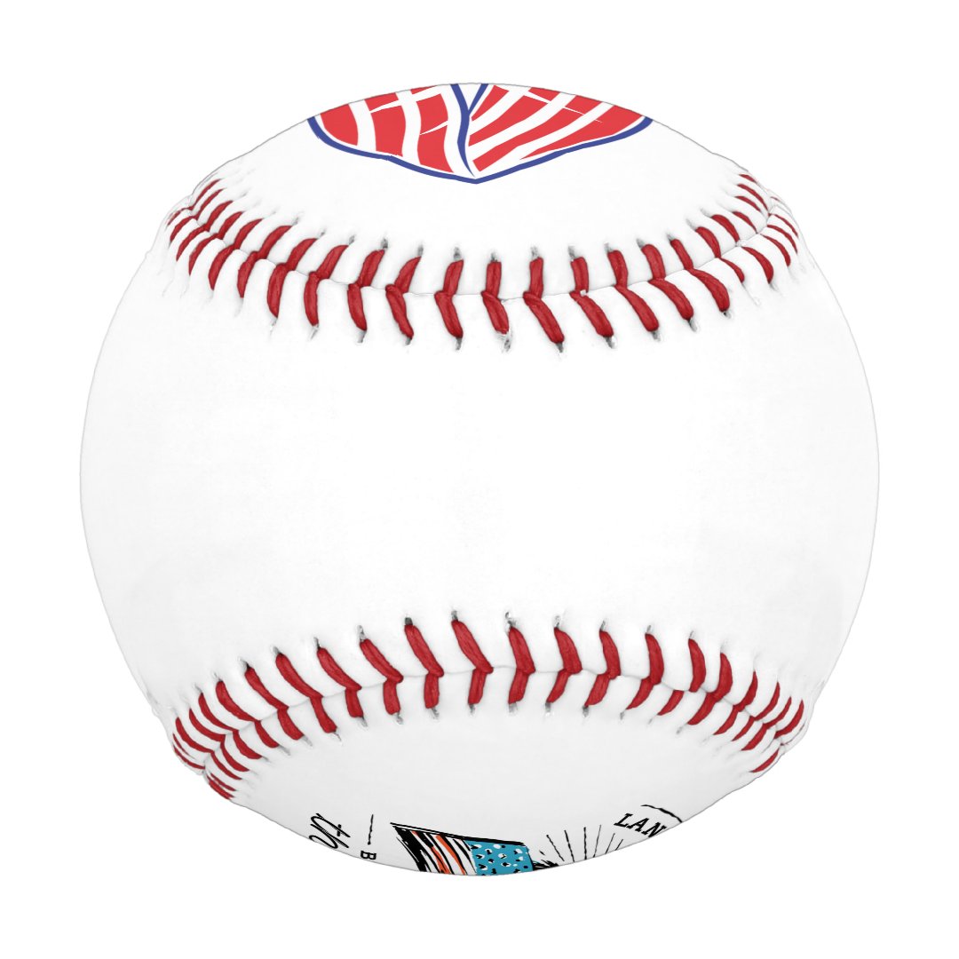 Baseball 4th July Independence Day America flag