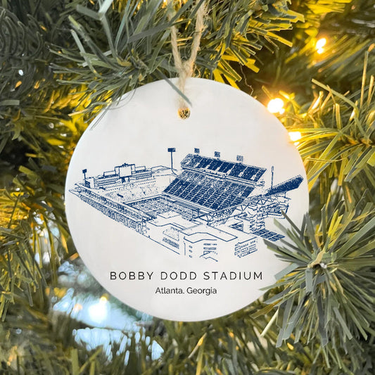 Bobby Dodd Stadium - Georgia Tech Yellow Jackets football,College Football Ceramic Christmas Ornament