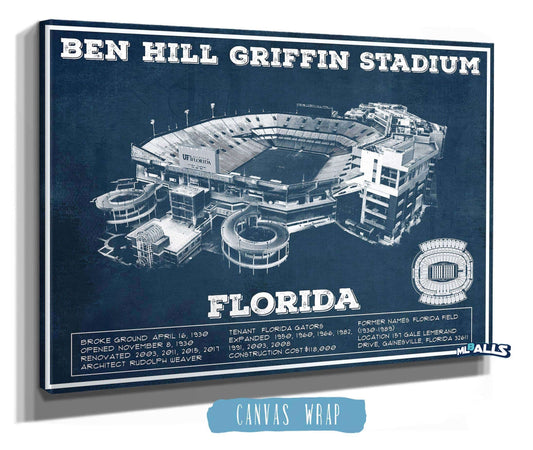 Ben Hill Griffin Stadium Art - University of Florida Gators Vintage Stadium Art Print