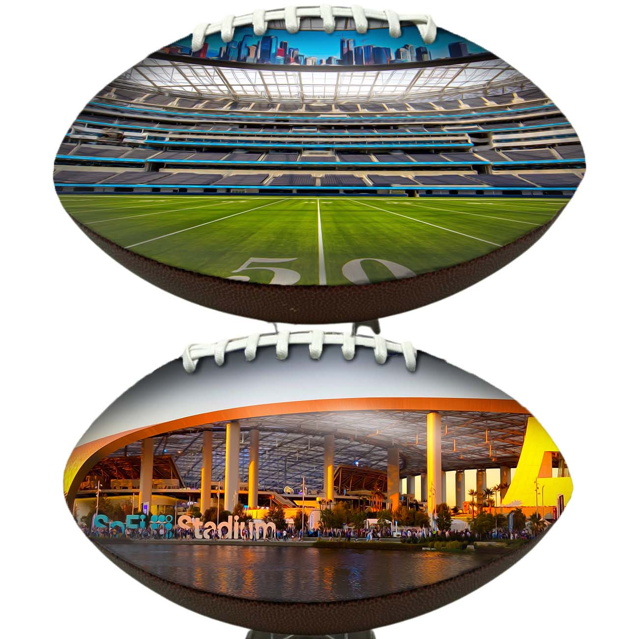 SoFi Stadium Football Digital Painting Series