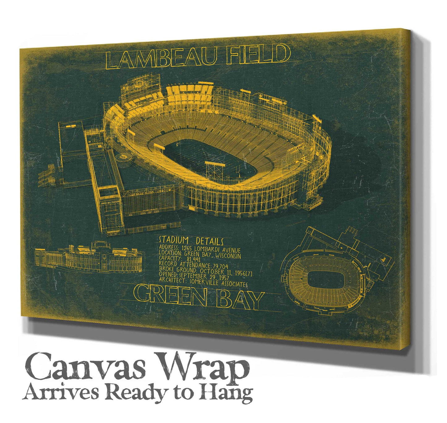 Lambeau Field Wall Art - Original Green Bay Packers Print