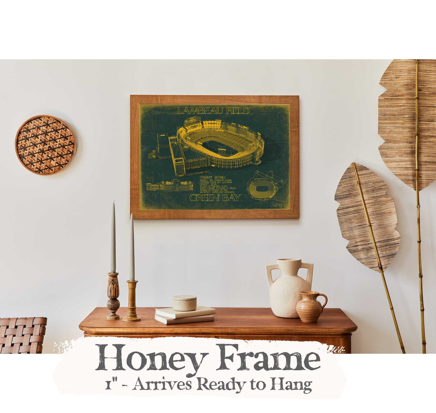 Lambeau Field Wall Art - Original Green Bay Packers Print