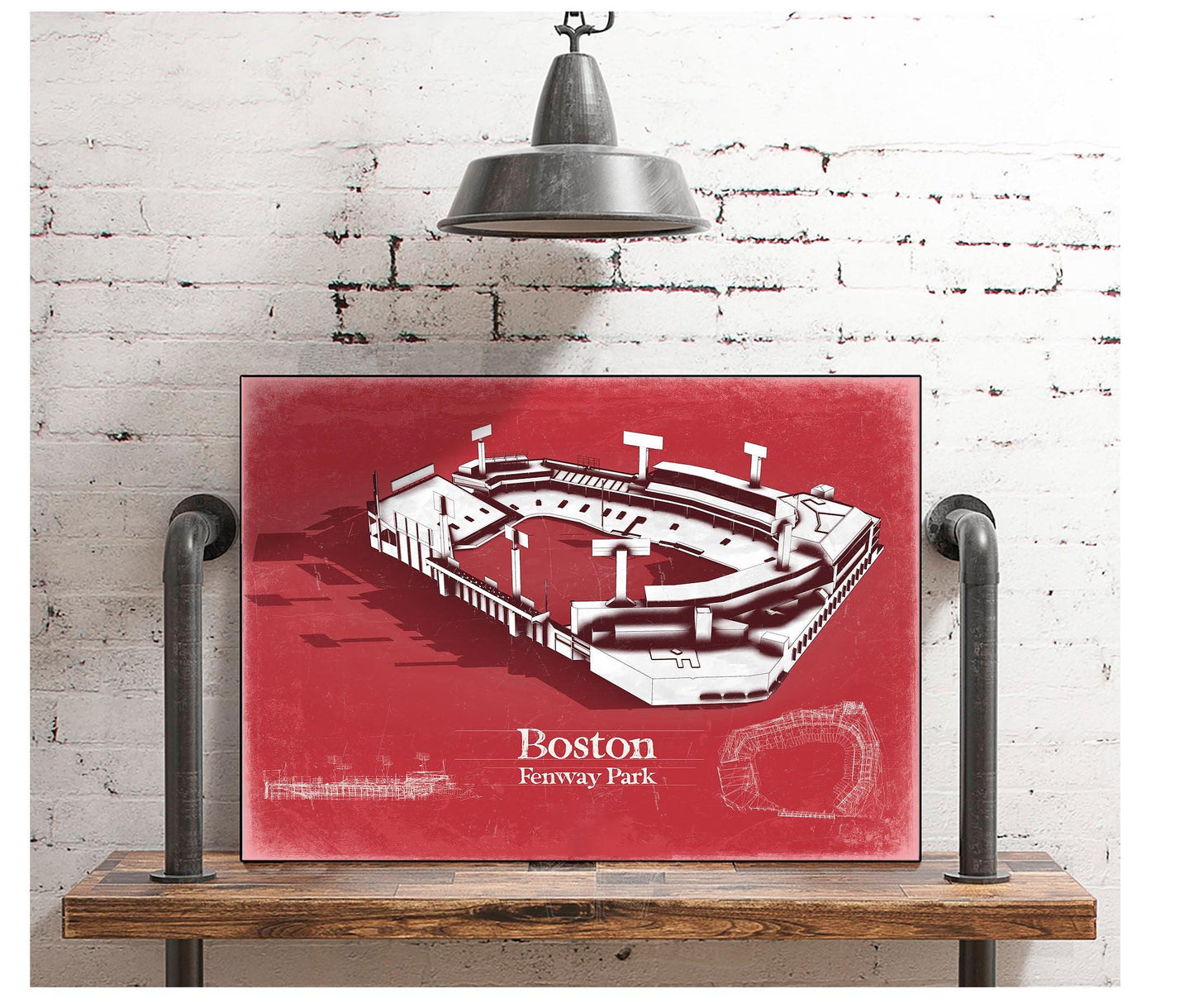 Fenway Park Wall Art - Boston Red Sox Team Color Poster