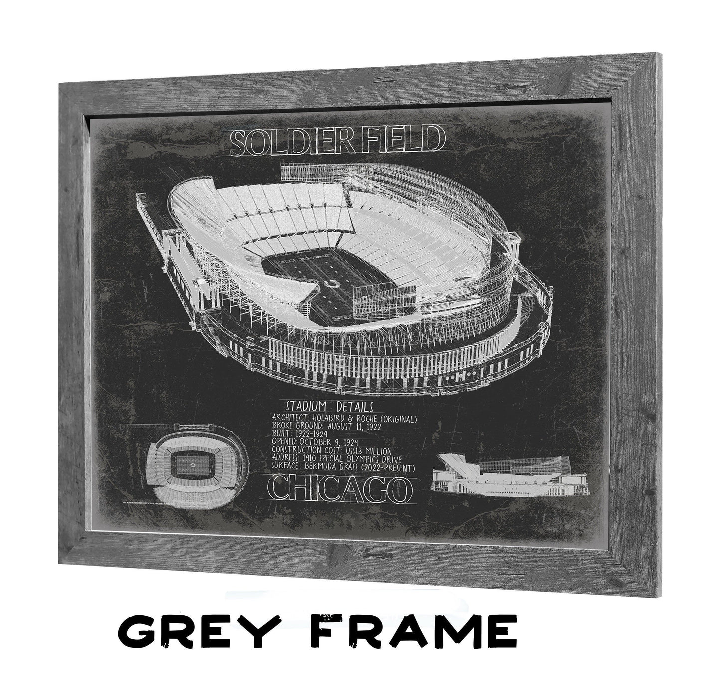 Soldier Field Wall Art - Original Chicago Bears Stadium Print