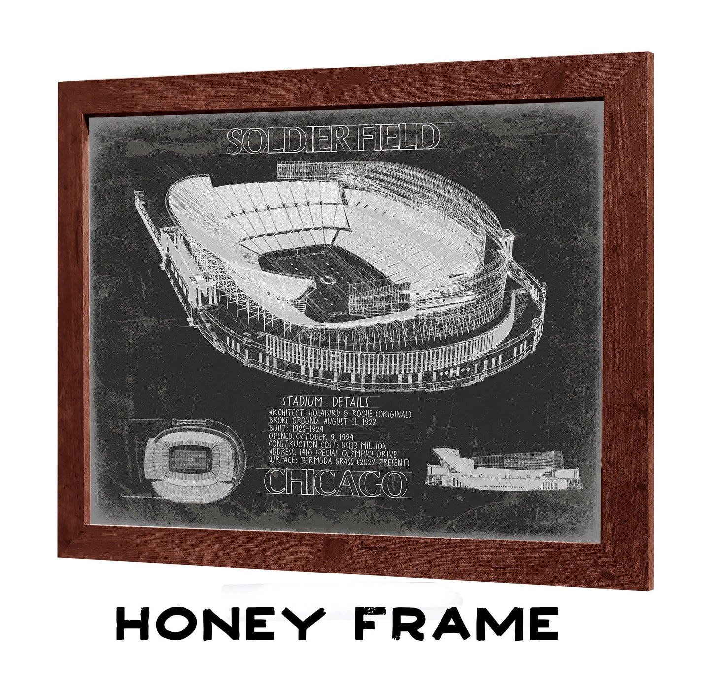 Soldier Field Wall Art - Original Chicago Bears Stadium Print
