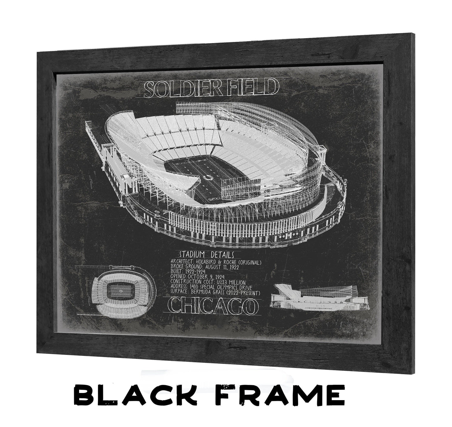 Soldier Field Wall Art - Original Chicago Bears Stadium Print