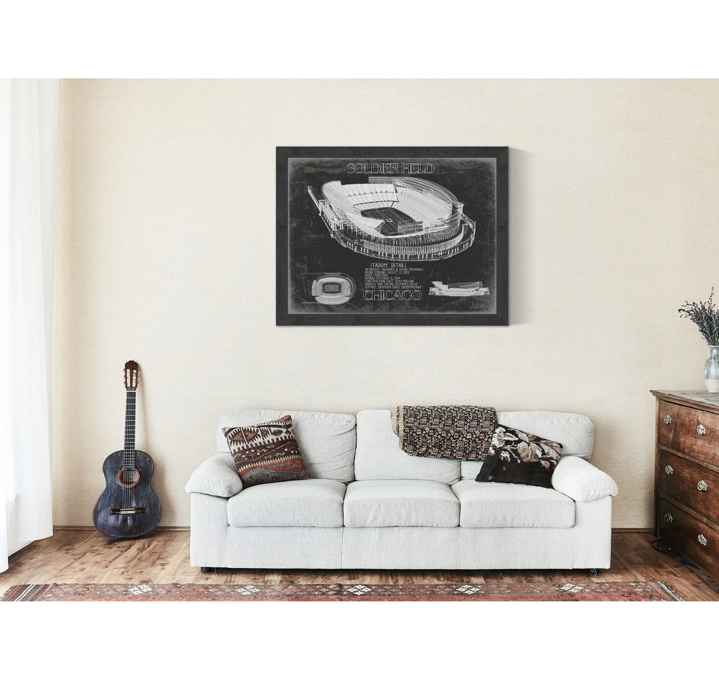 Soldier Field Wall Art - Original Chicago Bears Stadium Print