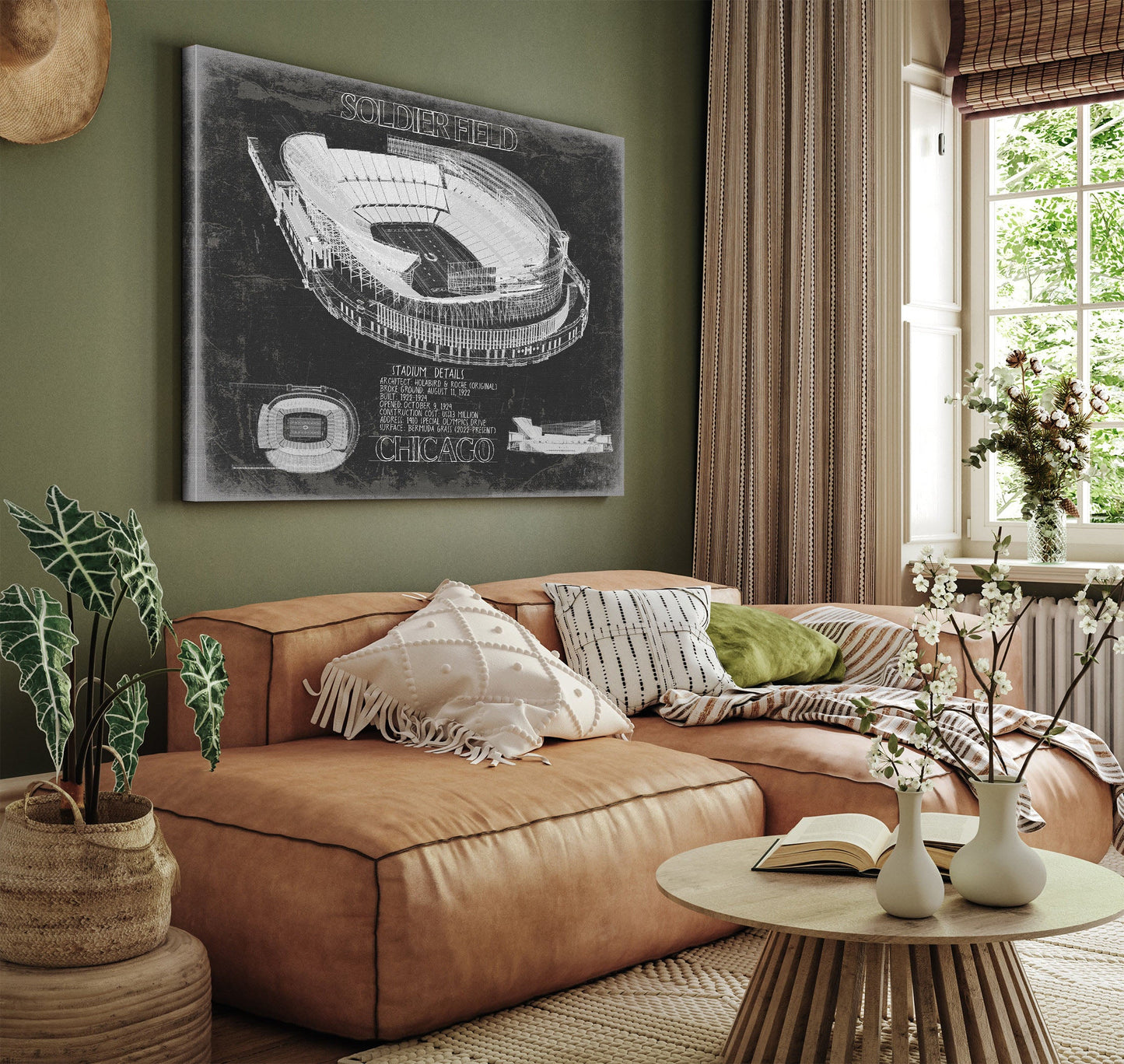Soldier Field Wall Art - Original Chicago Bears Stadium Print
