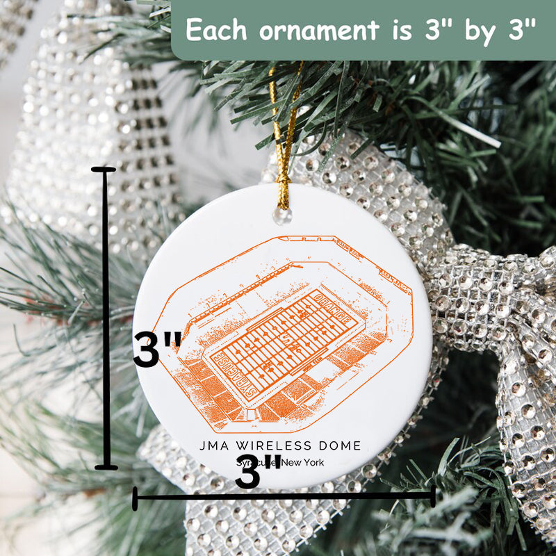 JMA Wireless Dome - Syracuse Orange football,College Football Ceramic Christmas Ornament