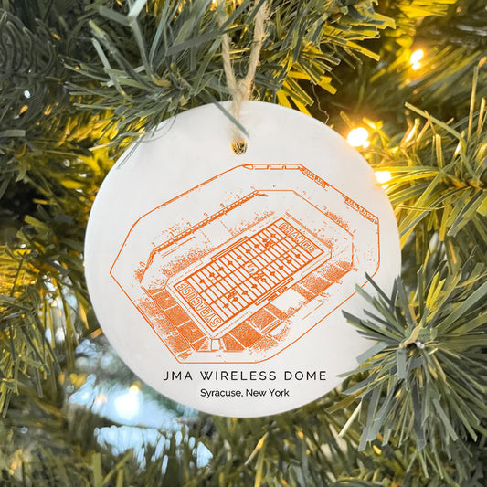 JMA Wireless Dome - Syracuse Orange football,College Football Ceramic Christmas Ornament
