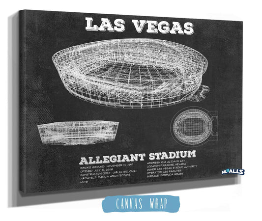 Las Vegas Raiders Allegiant Stadium Vintage Football Print