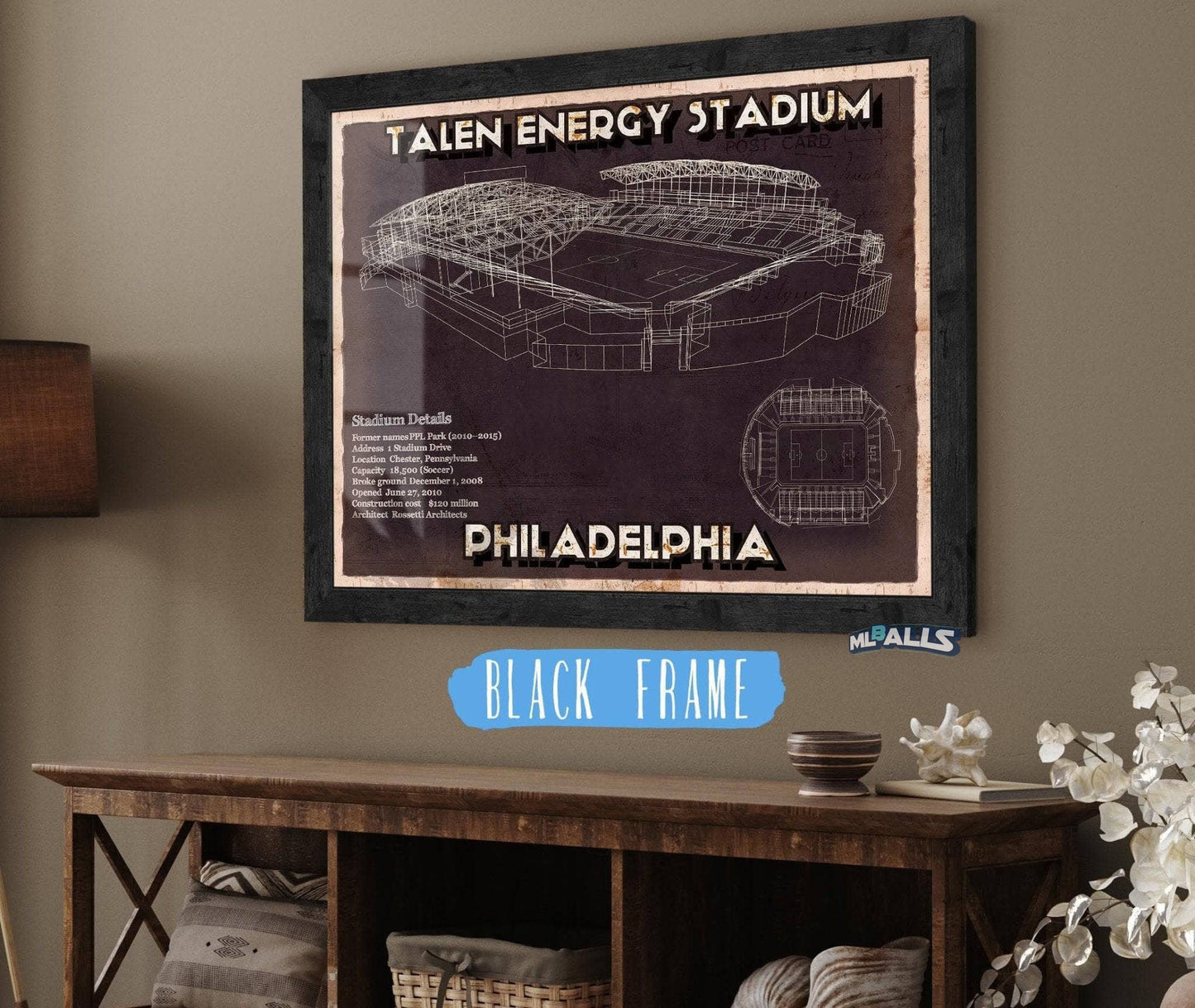 Philadelphia Union F.C. - Vintage Talen Energy Stadium MLS Soccer Print