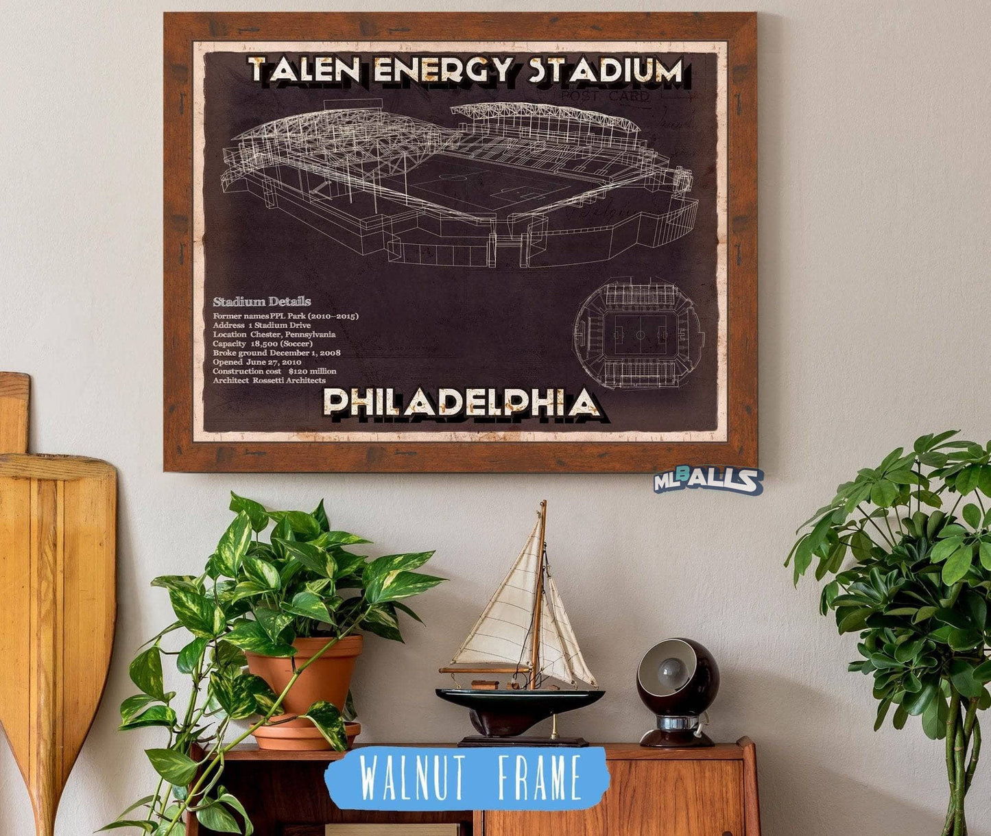 Philadelphia Union F.C. - Vintage Talen Energy Stadium MLS Soccer Print
