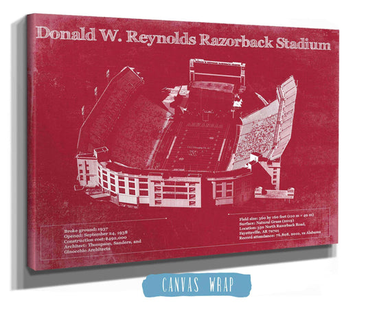 Donald W. Reynolds Razorback Stadium Art - Arkansas Razorbacks Football Art