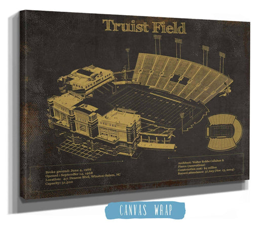 Wake Forest Football Art - Truist Field Vintage Wall Art